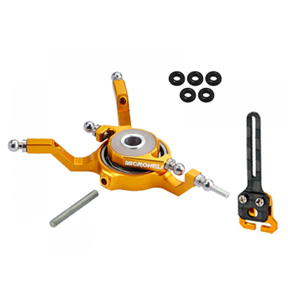 Aluminum Swashplate w/ Anti-Rotation Guide (GOLD) - BLADE NANO CPX / CPS / S2 / S3