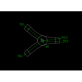 PLA 3D Printed Swashplate Leveler (YL) - BLADE NANO CPX / CPS / S2 / S3