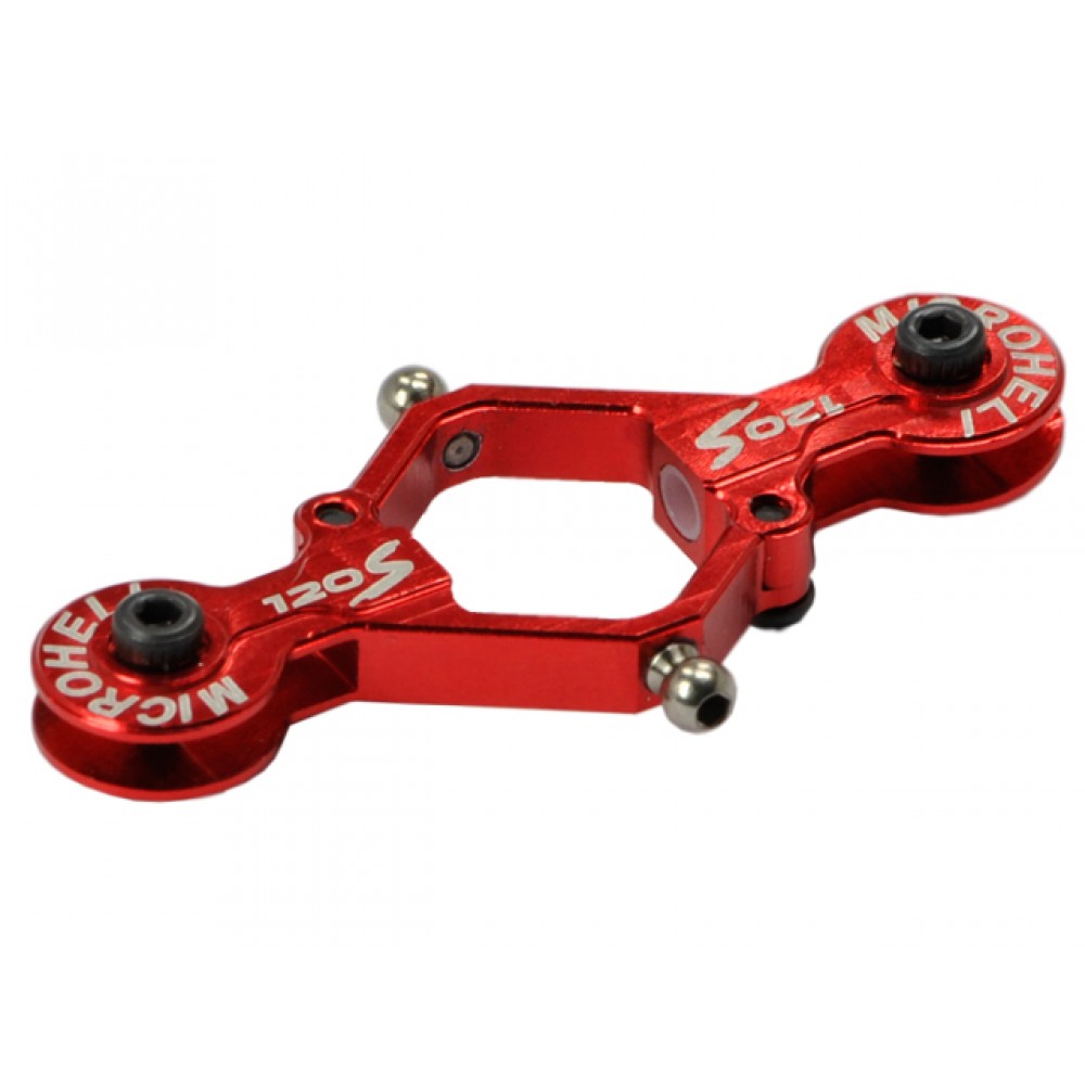 Precision CNC Aluminum Main Blade Grip w/ Titanium Ball (RED) - BLADE 120 S / S2