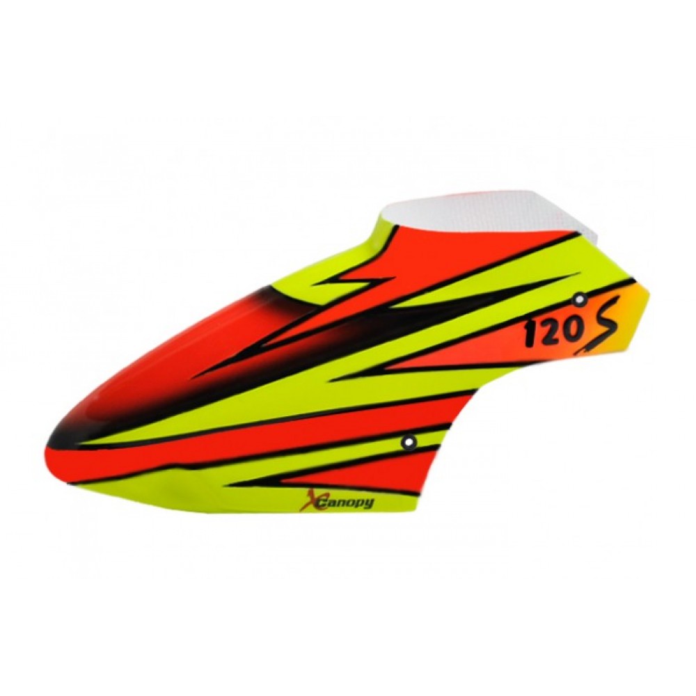 XCanopy Airbrush Fiberglass Red Blade Canopy - BLADE 120 S / S2