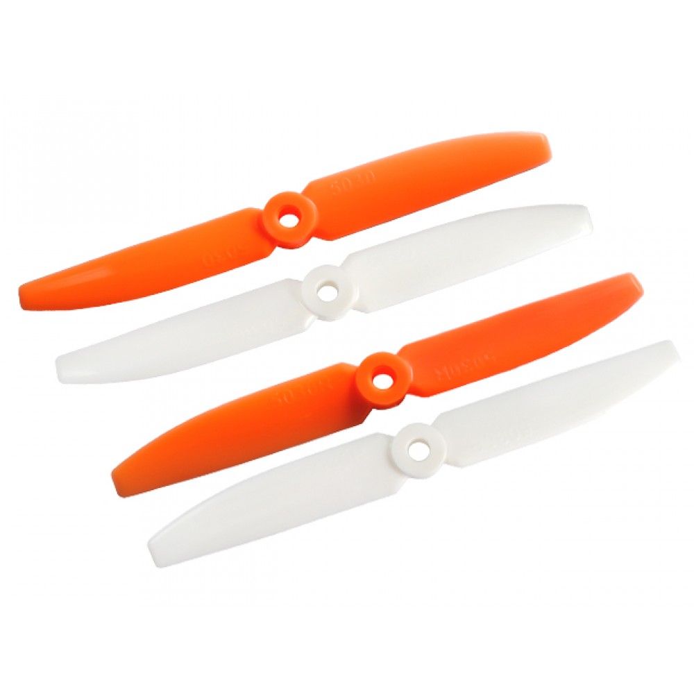 Plastic Propeller 5030 CW/CCW set (ORANGE-WHITE)