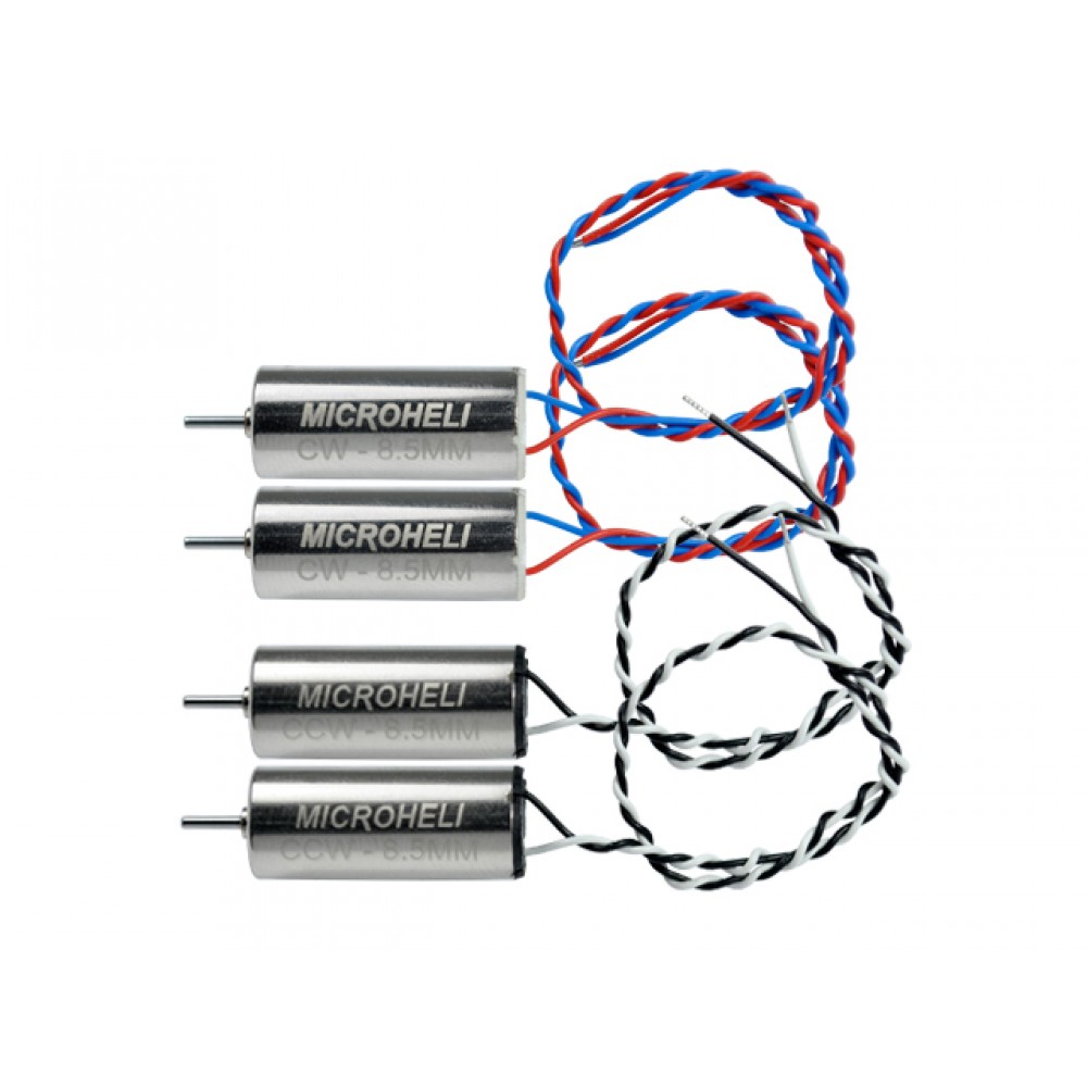 Brushed Motor 8.5x20mm 12800KV 3.7V shaft 1.0mm CW/CCW Set