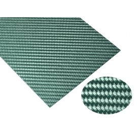 High Gloss Twill Weave Carbon Fiber Sheet 200 x 100 x 0.6mm (GREEN)