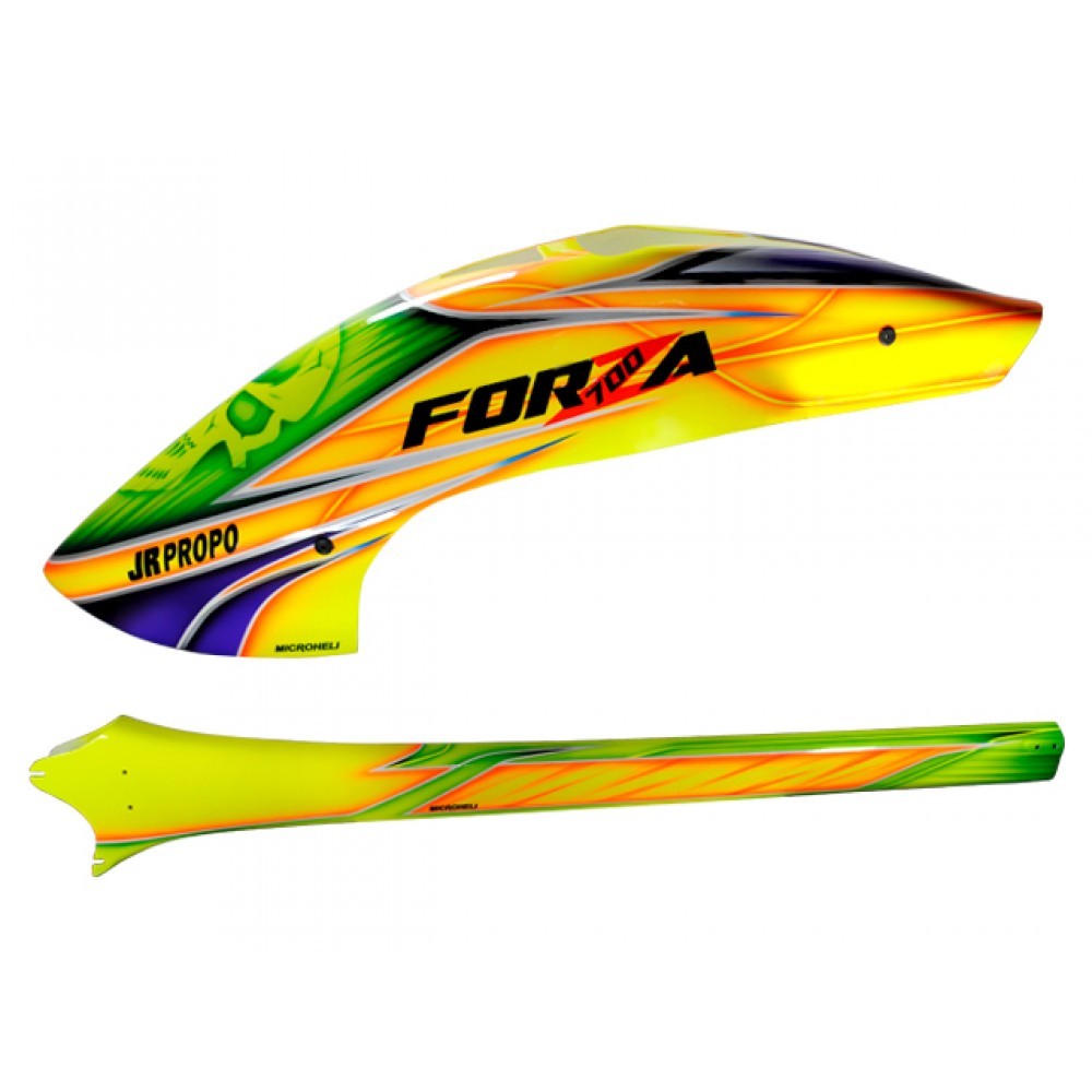 Airbrush Fiberglass Yellow Skull Fuselage - FORZA 700