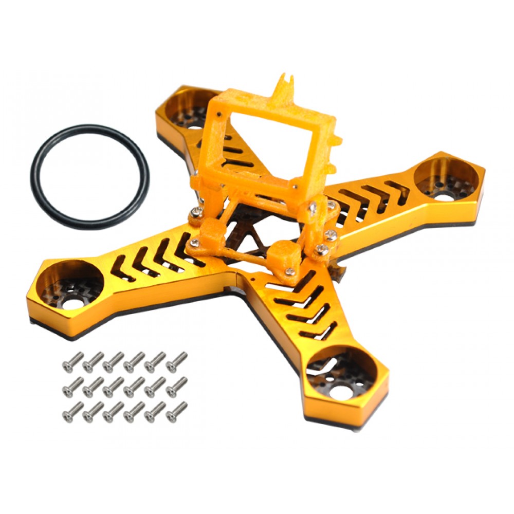 CNC Aluminum Carbon Fiber Frame (GOLD) - BABYHAWK 85mm