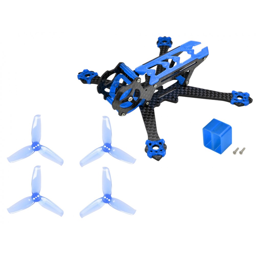 Carbon Fiber Frame (BLUE) with Props - EMAX Tinyhawk / Tinyhawk II Freestyle
