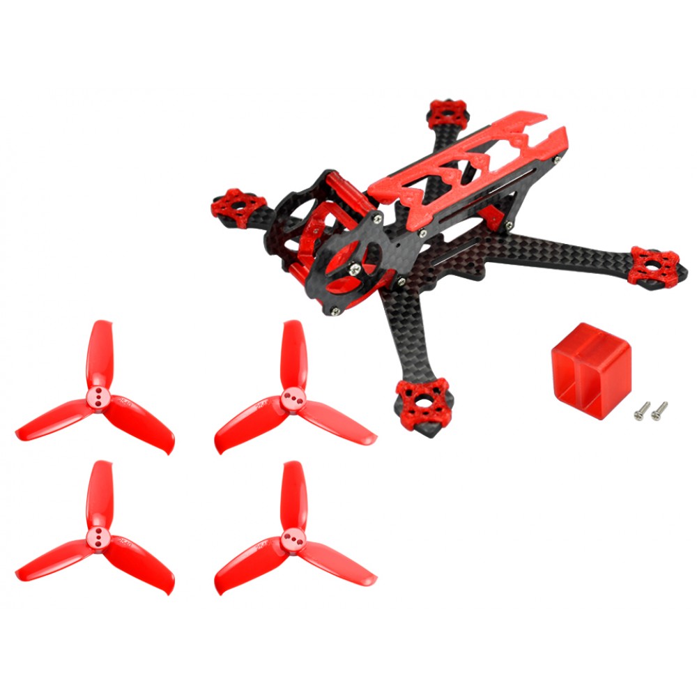 Carbon Fiber Frame (RED) with Props - EMAX Tinyhawk / Tinyhawk II Freestyle