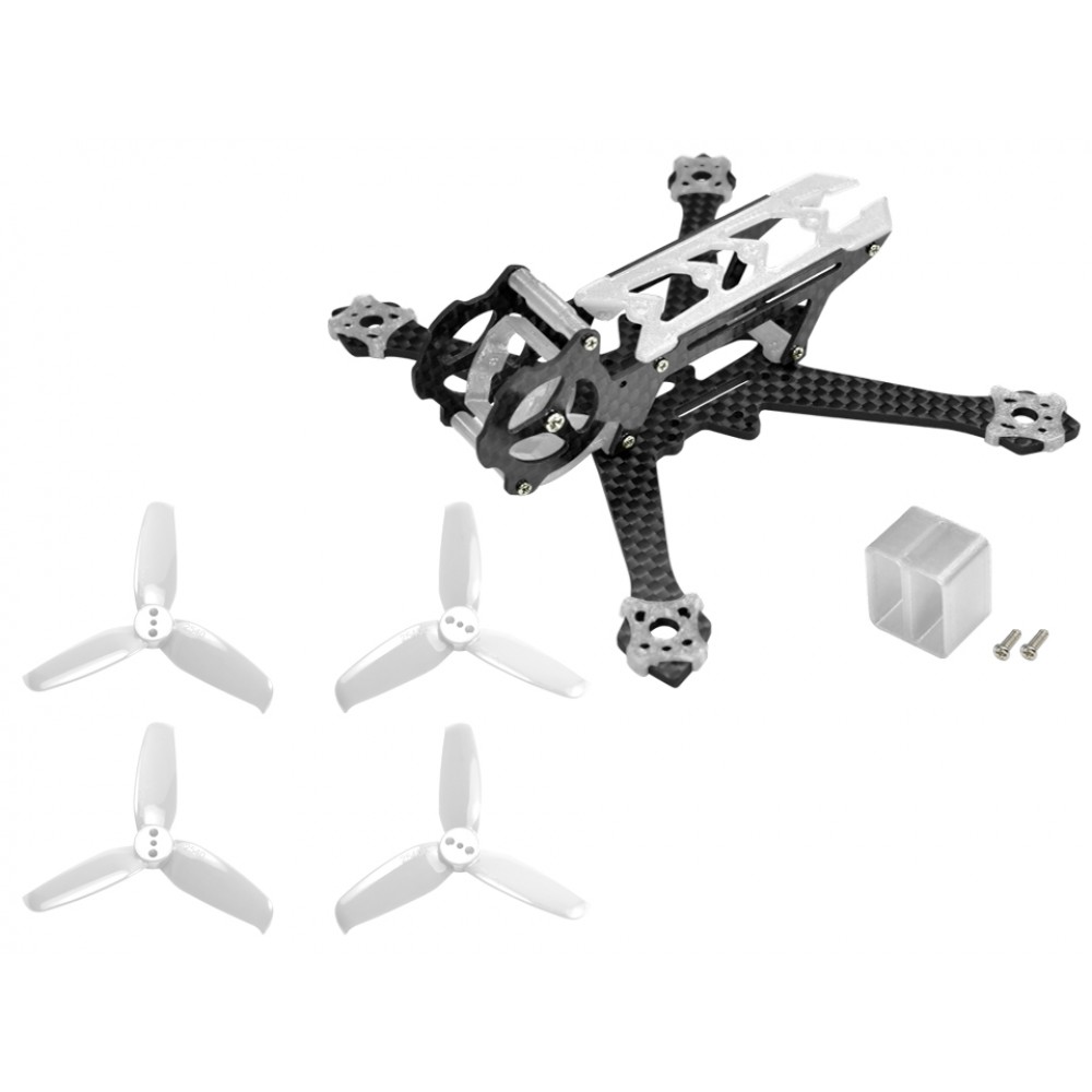 Carbon Fiber Frame (WHITE) with Props - EMAX Tinyhawk / Tinyhawk II Freestyle