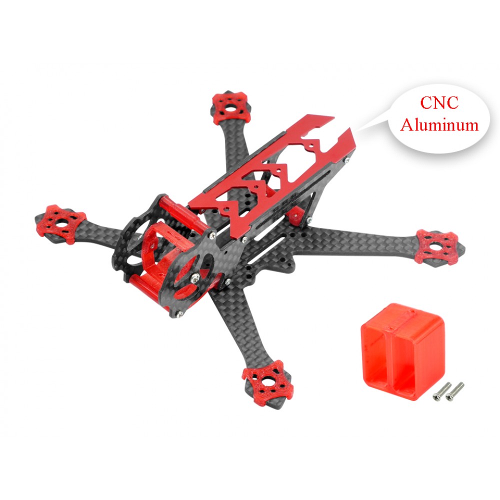 Aluminum Carbon Fiber Frame (RED) - EMAX Tinyhawk / Tinyhawk II Freestyle