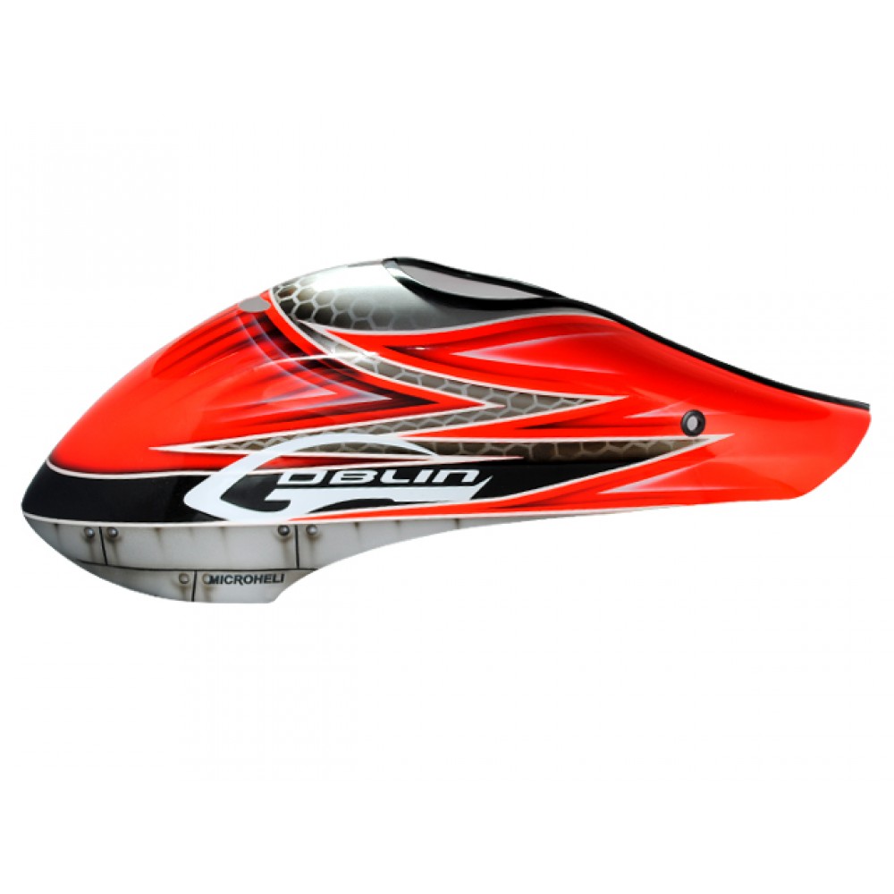 Airbrush Fiberglass Red Racing Canopy - GOBLIN 380