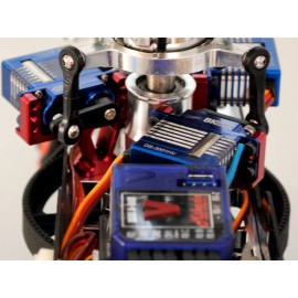 Aluminum Servo Support (RED) - GOBLIN 380