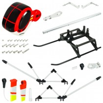 Airbrush Fiberglass Hughes 300 Scale w/ Landing Gear (RD) - GOOSKY S1