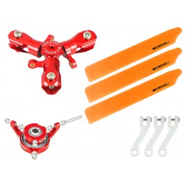 CNC Triple Orange Plastic Blades Conversion set (RED) - GOOSKY S1