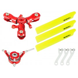 CNC Triple Yellow Plastic Blades Conversion set (RED) - GOOSKY S1