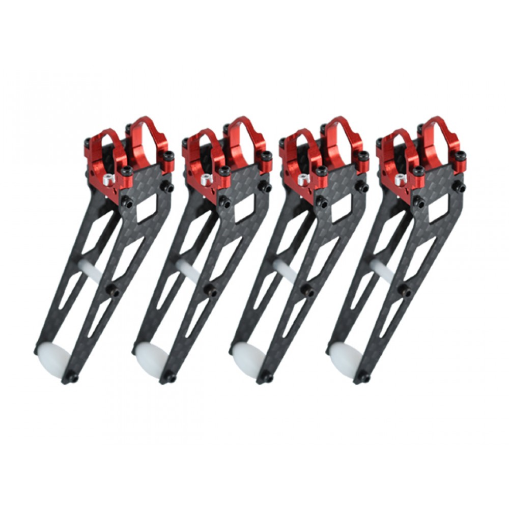 Aluminum/Carbon Fiber Landing Gear (RED) - HUBSAN H502S