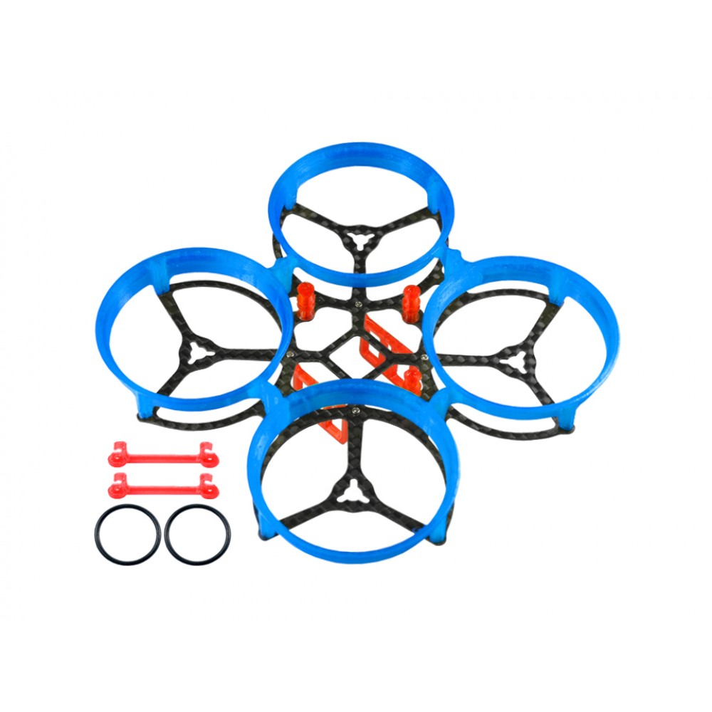 CNC Carbon Fiber w/ 3D Printing Ducted Style "D" Frame (BLUE) - MOBULA7