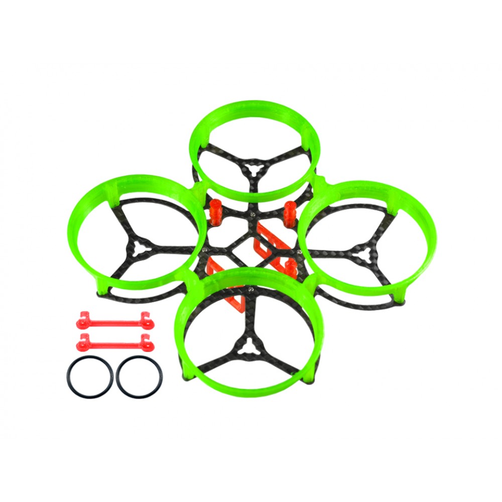 CNC Carbon Fiber w/ 3D Printing Ducted Style "D" Frame (GREEN) - MOBULA7