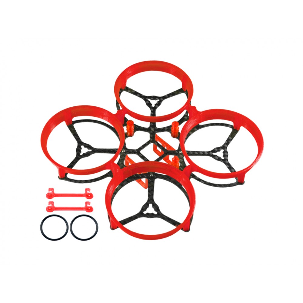 CNC Carbon Fiber w/ 3D Printing Ducted Style "D" Frame (RED) - MOBULA7