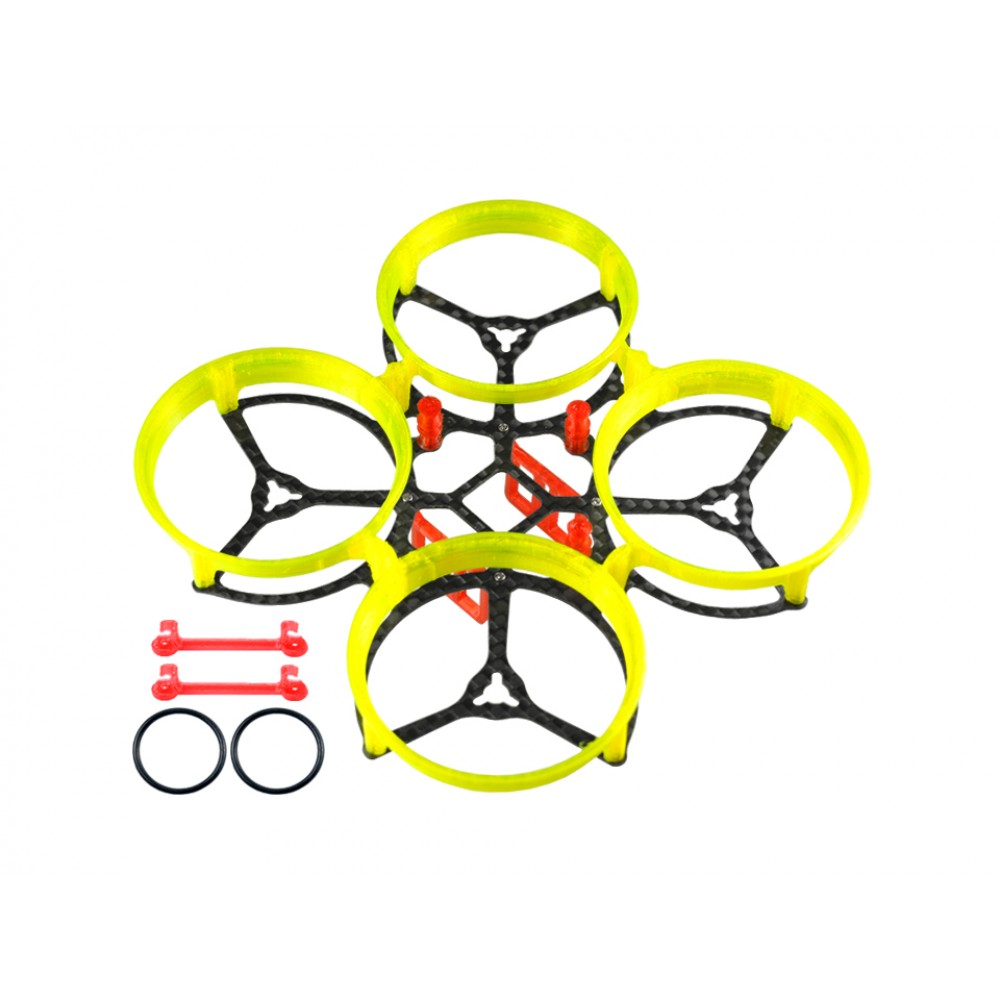 CNC Carbon Fiber w/ 3D Printing Ducted Style "D" Frame (YELLOW) - MOBULA7