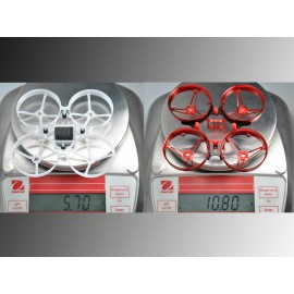 CNC Carbon Fiber w/ Aluminum Ducted Style "L" Frame (RED) - MOBULA7