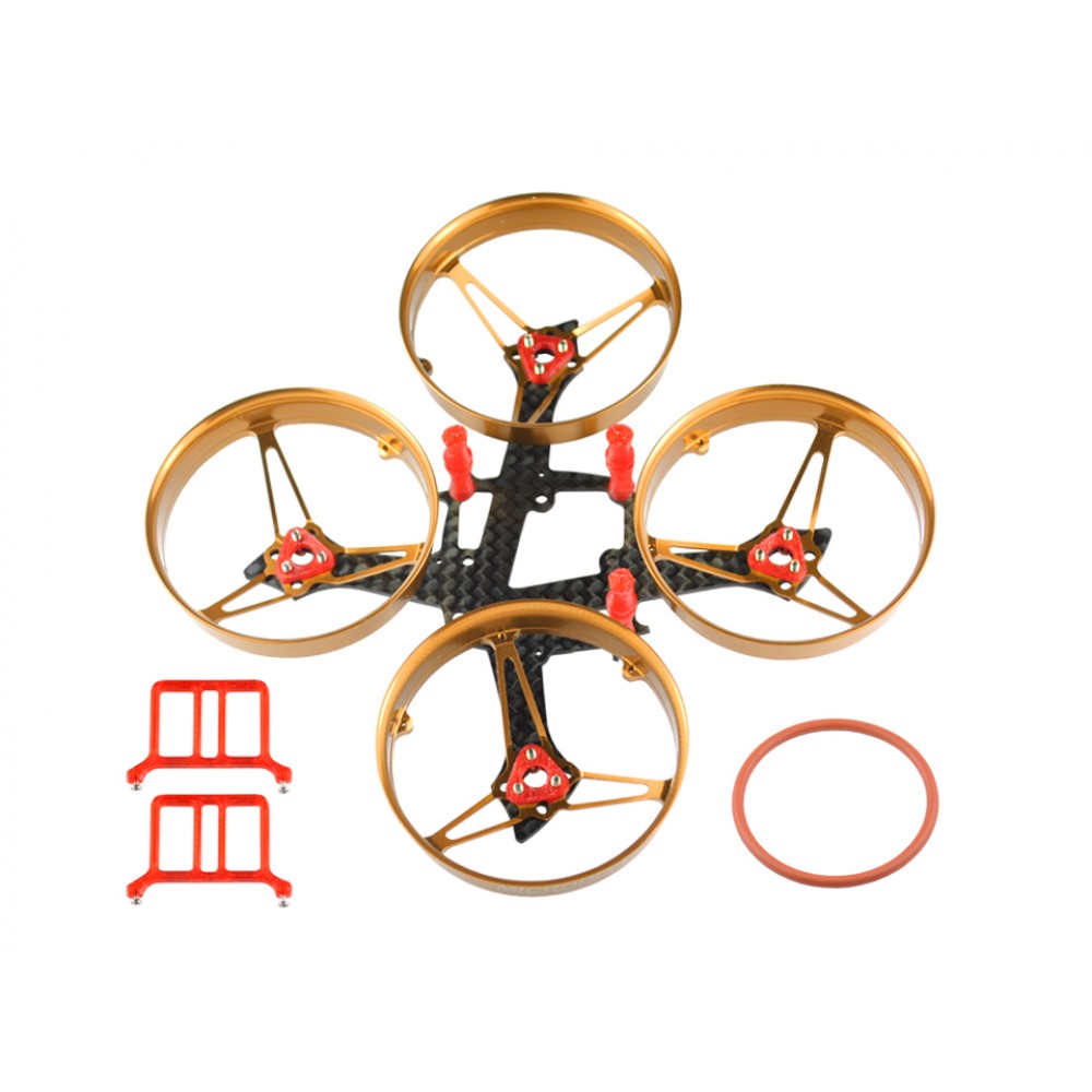 CNC Carbon Fiber w/ Aluminum Ducted Style "R" Frame (GOLD) - MOBULA7