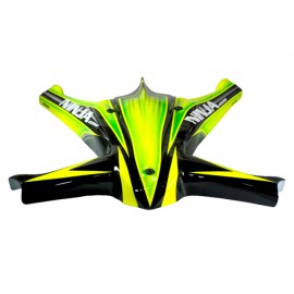 Airbrush Fiberglass Green Racing Canopy - NINJA 400MR