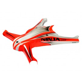 Airbrush Fiberglass Orange Racing Canopy - NINJA 400MR