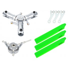 CNC Triple Green Plastic Blades Conversion set - OMP HOBBY M1 / EVO