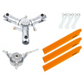 CNC Triple Orange Plastic Blades Conversion set - OMP HOBBY M1 / EVO