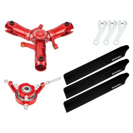 CNC Triple Carbon Plastic Blades Conversion Set (RED) - OMP HOBBY M1 / EVO