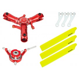 CNC Triple Yellow Plastic Blades Conversion set (RED) - OMP HOBBY M1 / EVO