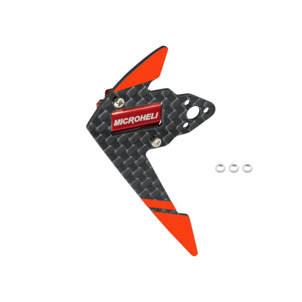 Aluminum Carbon Fiber Tail Motor Mount W/ Fin Set (RED) - OMP Hobby M1 / EVO