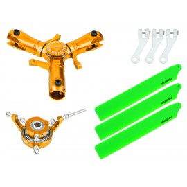 CNC Triple Green Plastic Blades Conversion set (GOLD) - OMP HOBBY M1 / EVO