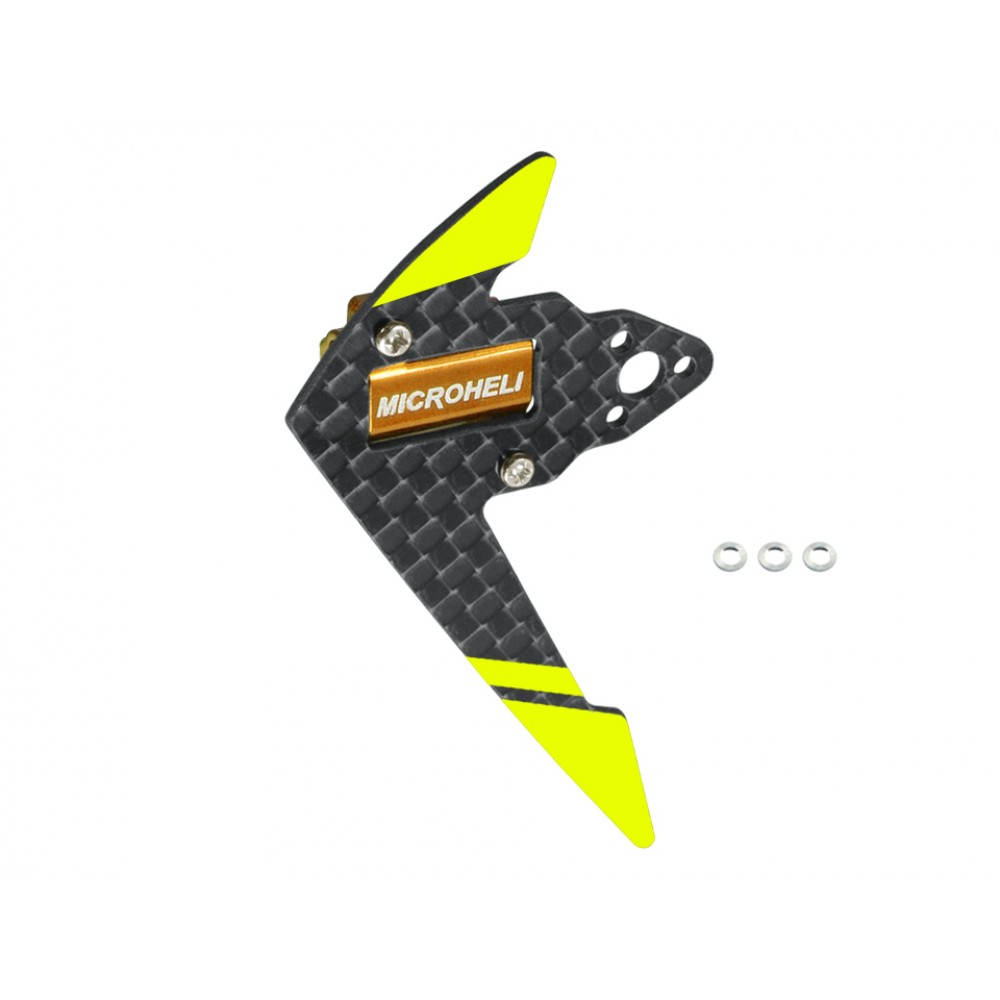 Aluminum Carbon Fiber Tail Motor Mount W/ Fin Set (GOLD) - OMP Hobby M1 / EVO
