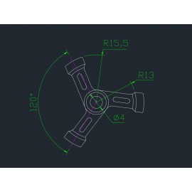 PLA 3D Printed Swashplate Leveler (PP) - OMP Hobby M1 / EVO / BLADE INFUSION 120