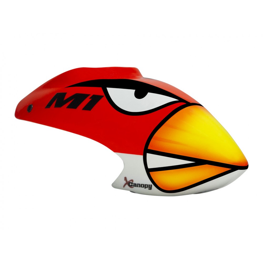 XCanopy Airbrush Fiberglass Angry Bird Canopy OMP HOPPY M1 / EVO