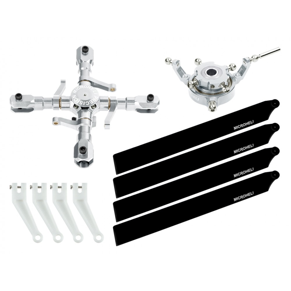 CNC Quad Carbon Plastic Blades Conversion set - OMP Hobby M2 EVO