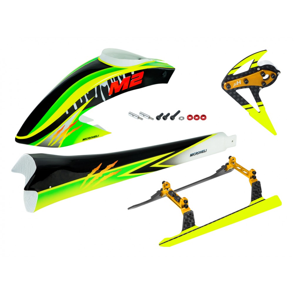 Airbrush Fiberglass Green Scratch Fuselage Combo- OMP Hobby M2 V2 / EXP