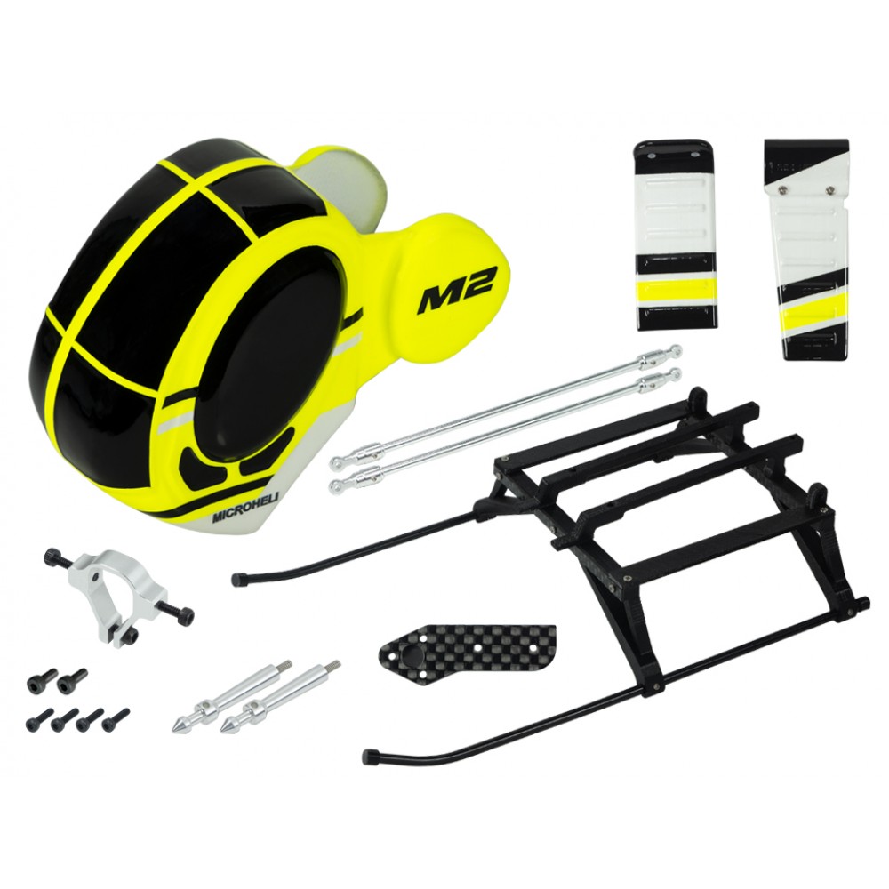 Airbrush Fiberglass Hughes 300 Scale w/ Landing Gear - OMP Hobby M2 V2 / EXP / EVO / MK2