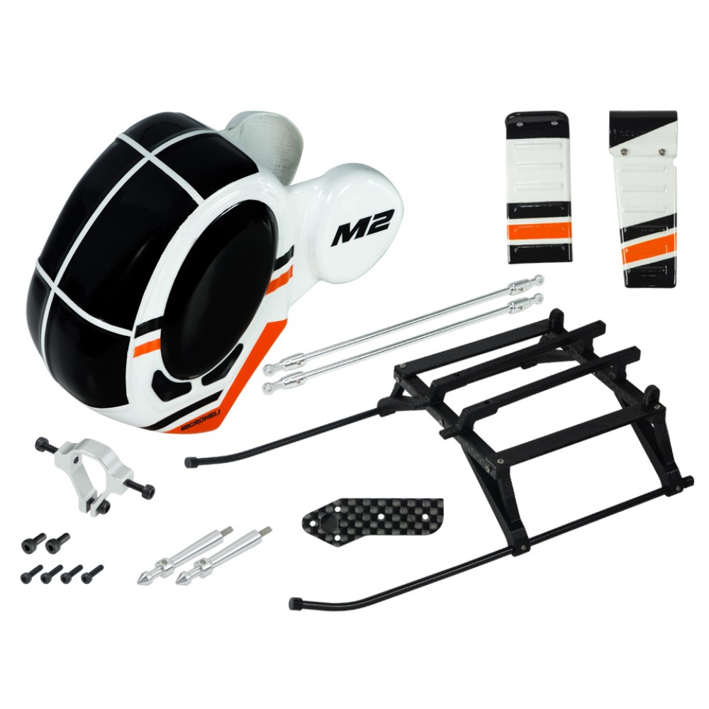 Airbrush Fiberglass Hughes 300 Scale w/ Landing Gear (WT) - OMP Hobby M2 V2 / EXP / EVO / MK2