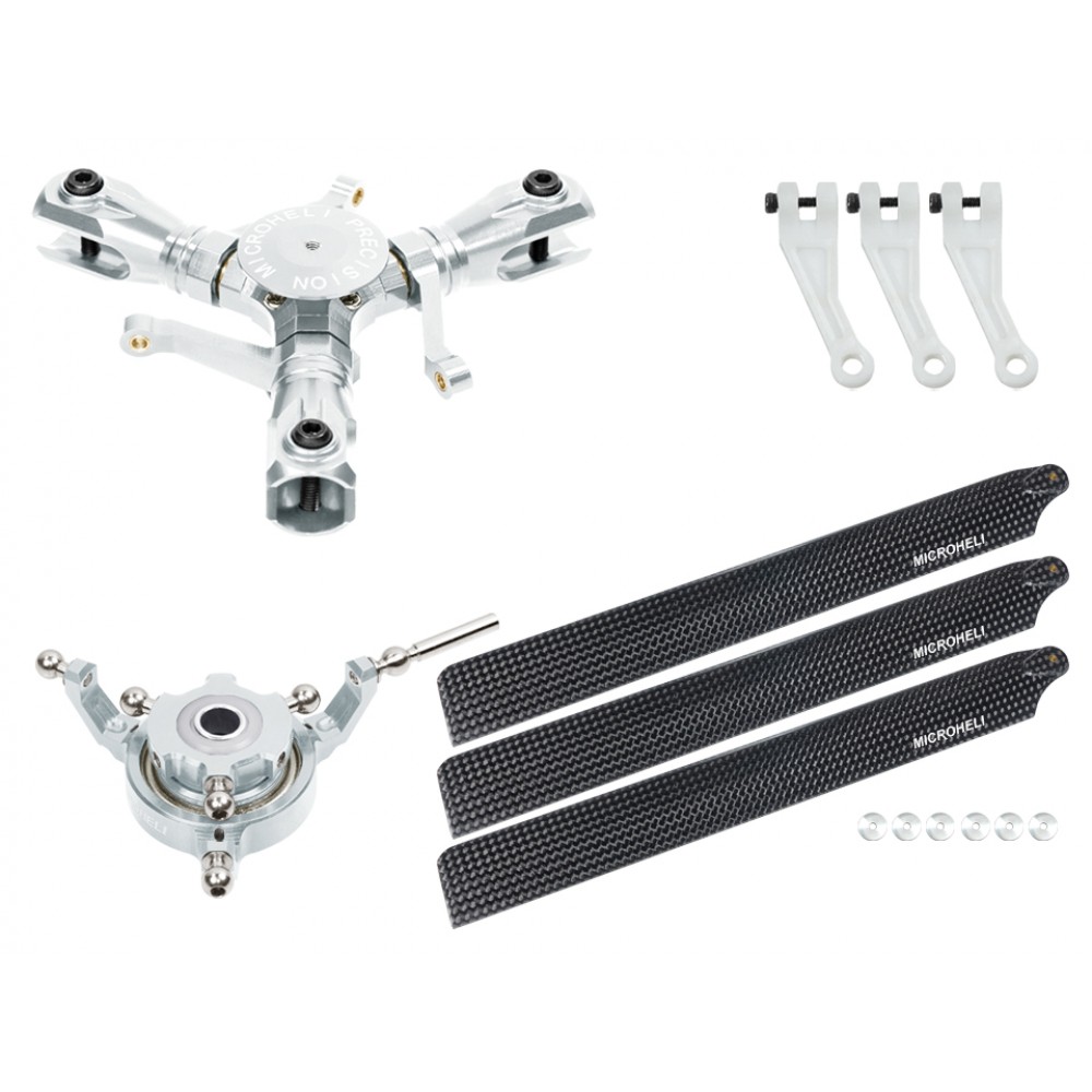 CNC Triple Carbon Fiber Blades Conversion Set - OMP Hobby M2 V1/V2/EXP