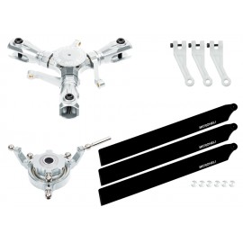 CNC Triple Carbon Plastic Blades Conversion set - OMP Hobby M2 V1/V2/EXP