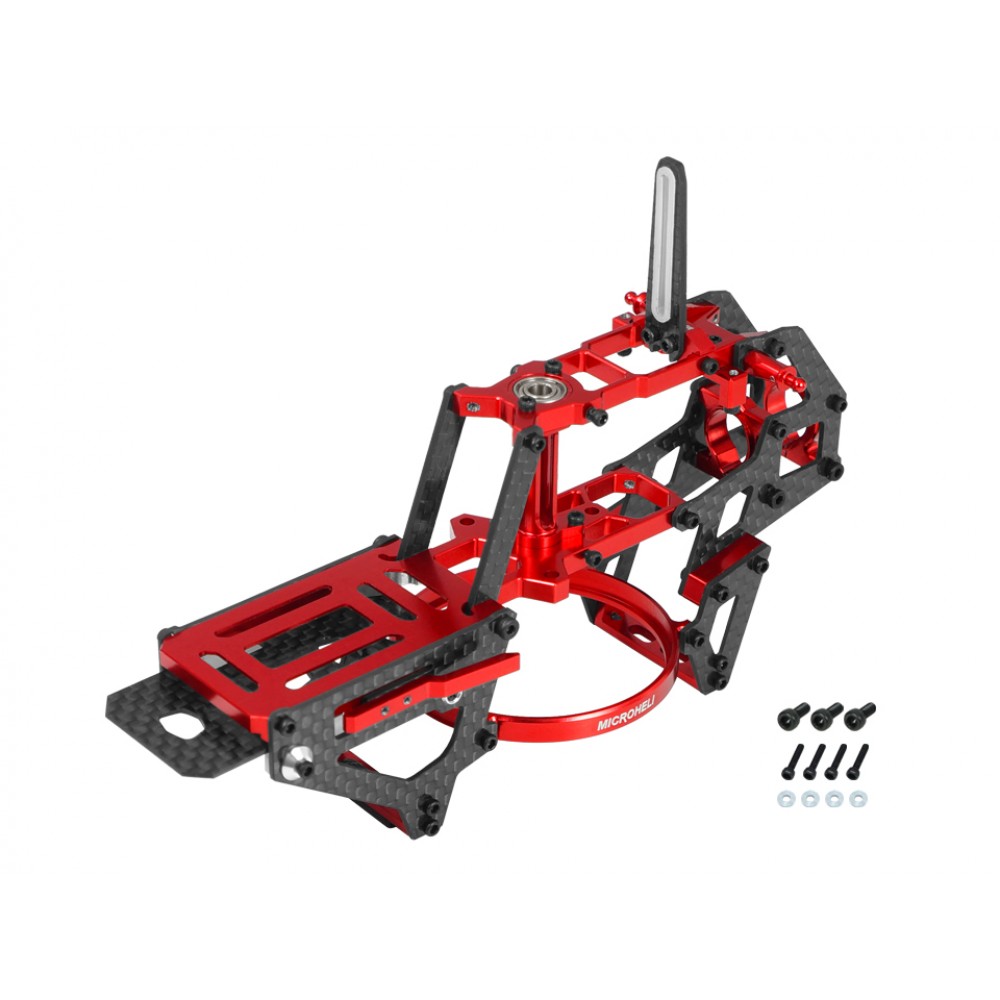 Aluminum/Carbon Fiber Main Frame (RED) - OMP Hobby M2 V2 / EXP