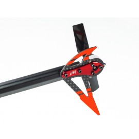 Aluminum/Carbon Fiber Tail Motor Mount w/ Fin Set (RED) - OMP Hobby M2 V2 / EXP