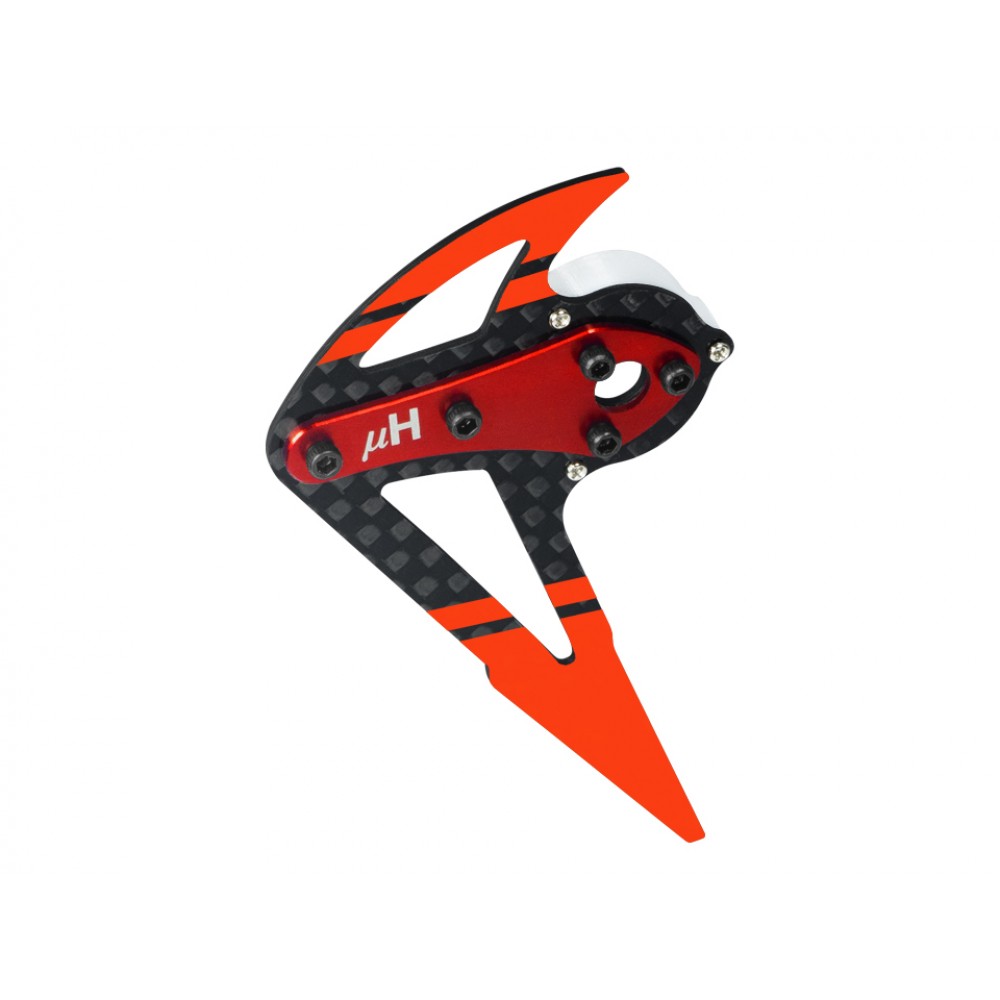 Aluminum/Carbon Fiber Tail Motor Mount w/ Fin Set (RED) - OMP Hobby M2 V2 / EXP