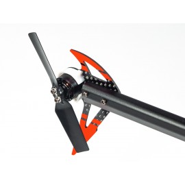 Aluminum/Carbon Fiber Tail Motor Mount w/ Fin Set (RED) - OMP Hobby M2 V2 / EXP