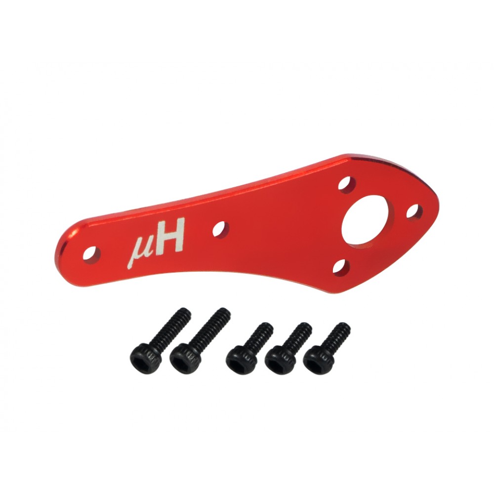 Aluminum Tail Motor Reinforcement Plate Set (RED) - OMP Hobby M2 V2 / EXP