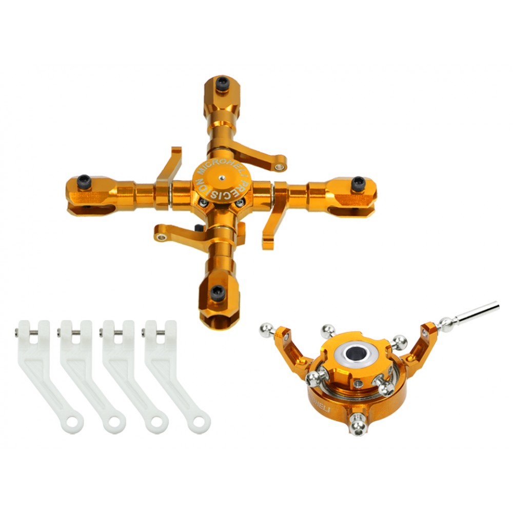 CNC Aluminum Quad Blade Conversion Set (GOLD)(For MH-M2EX201Q Series)