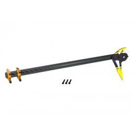Tail Motor Mount w/ Round Carbon Fiber Boom Conversion Set (GOLD) - OMP Hobby M2 V2/EXP