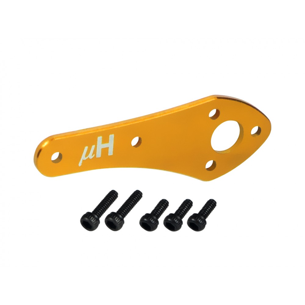 Aluminum Tail Motor Reinforcement Plate Set (GOLD) - OMP Hobby M2 V2 / EXP